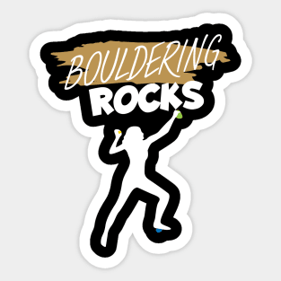 Bouldering rocks women Sticker